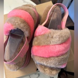 UGG platform disco stripe slide